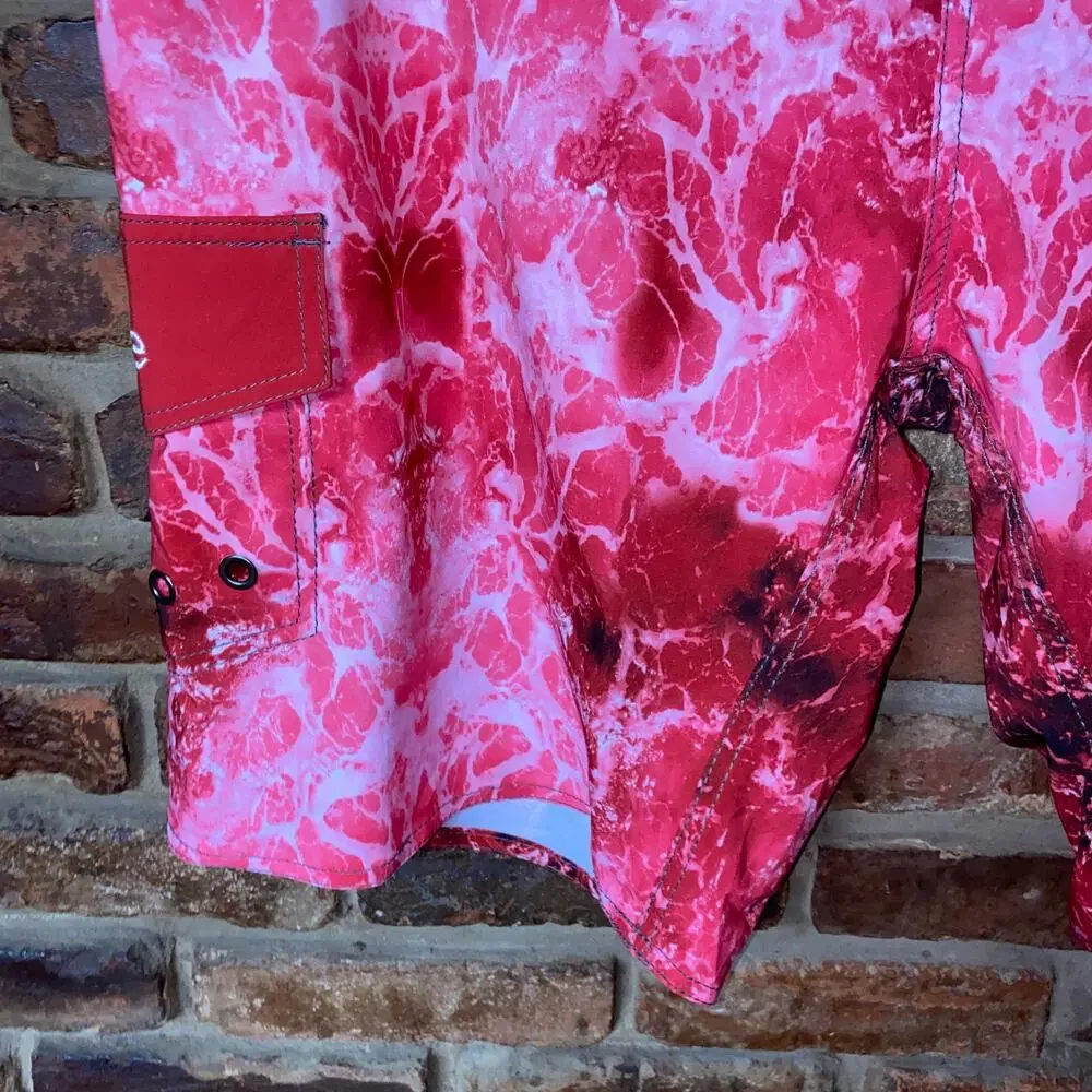 NWT Nonwe Red Tie Dye Sportswear Quick Dry Lined Board Shorts Men's Size 38